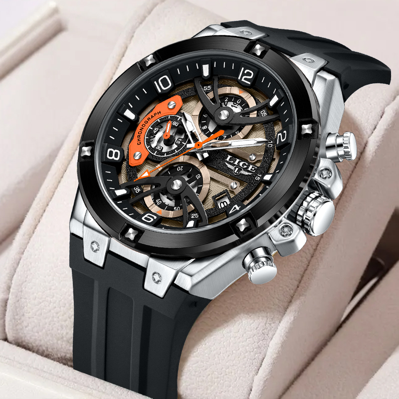Mens Fashion Watch - LIGE Simple Fashion Quartz Man Watch