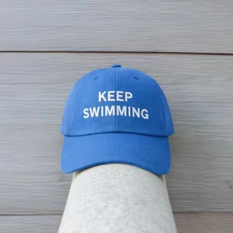 Men'S Fashion With Hat - 2026 Trendy keep Swimming New Letter