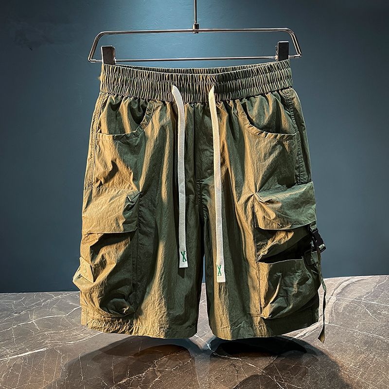 Mens Fashion Cargo Pants - Men's Bermuda Cargo Shorts Solid Elastic