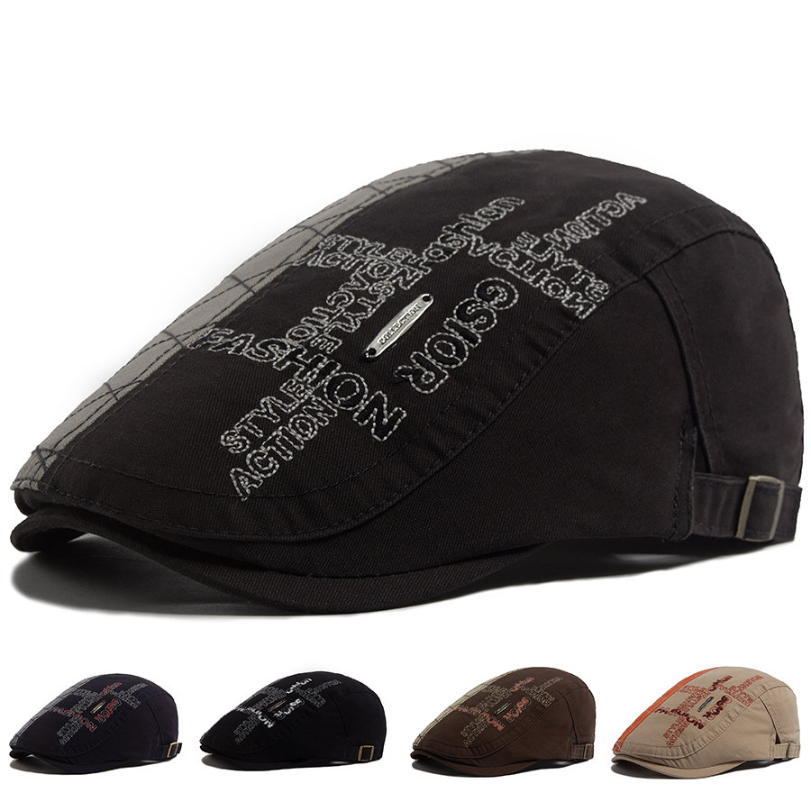 Men'S Fashion Labels - Letter Label Men Berets Fashion Embroidery