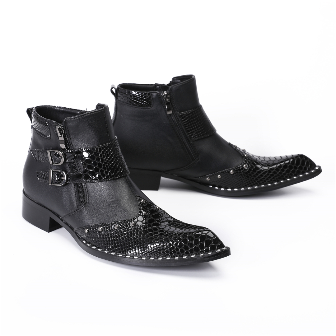 Mens Fashion Dress Shoes - fashion rivets pointed toe men genuine