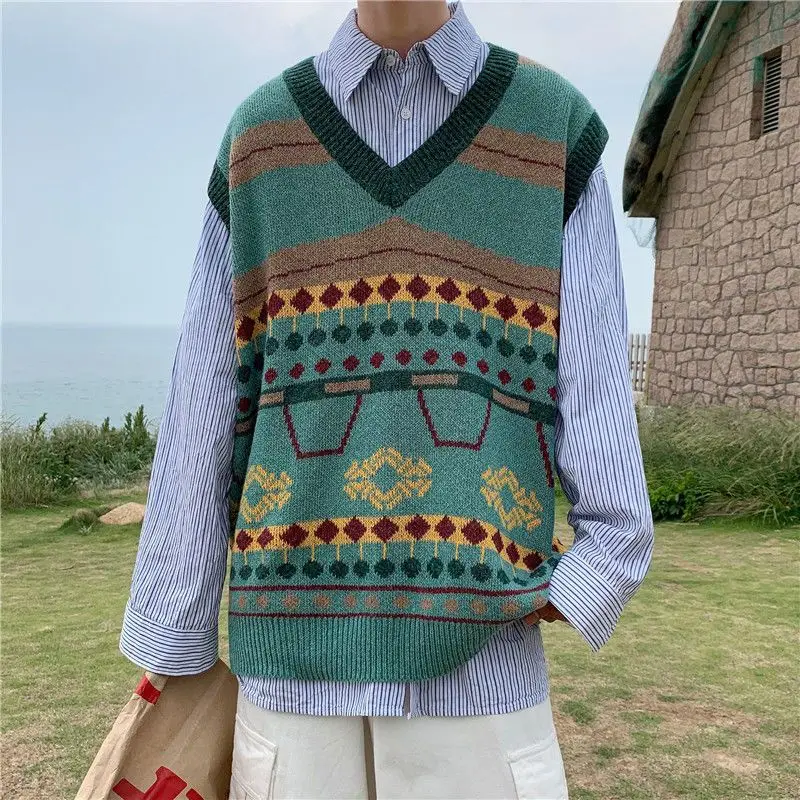 Men'S Fashion Reviews - Waistcoat Korean Fashion Knit Vests for