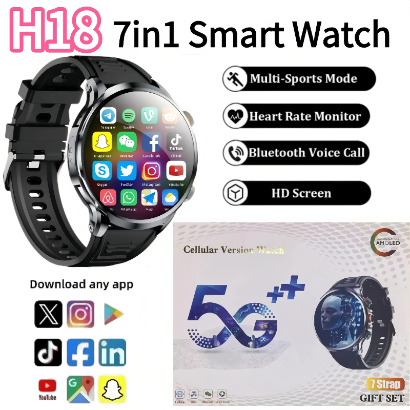Mens Fashion Store - H18 New Android Smartwatch 4G LTE