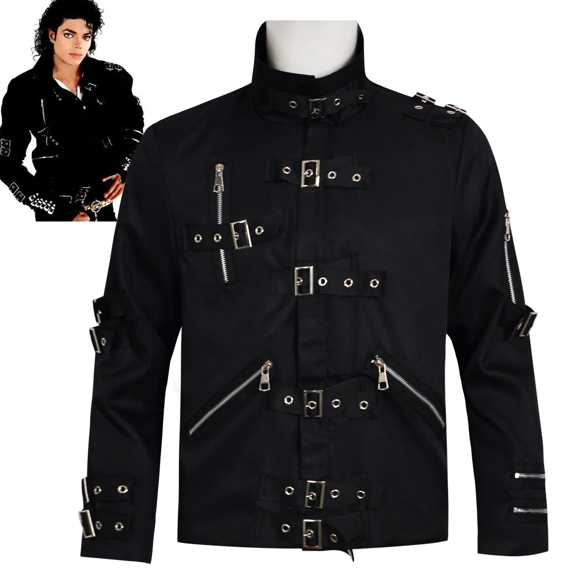 Men'S Fashion Leather Jacket - Punk Heavy Metal V8 Leather Jacket