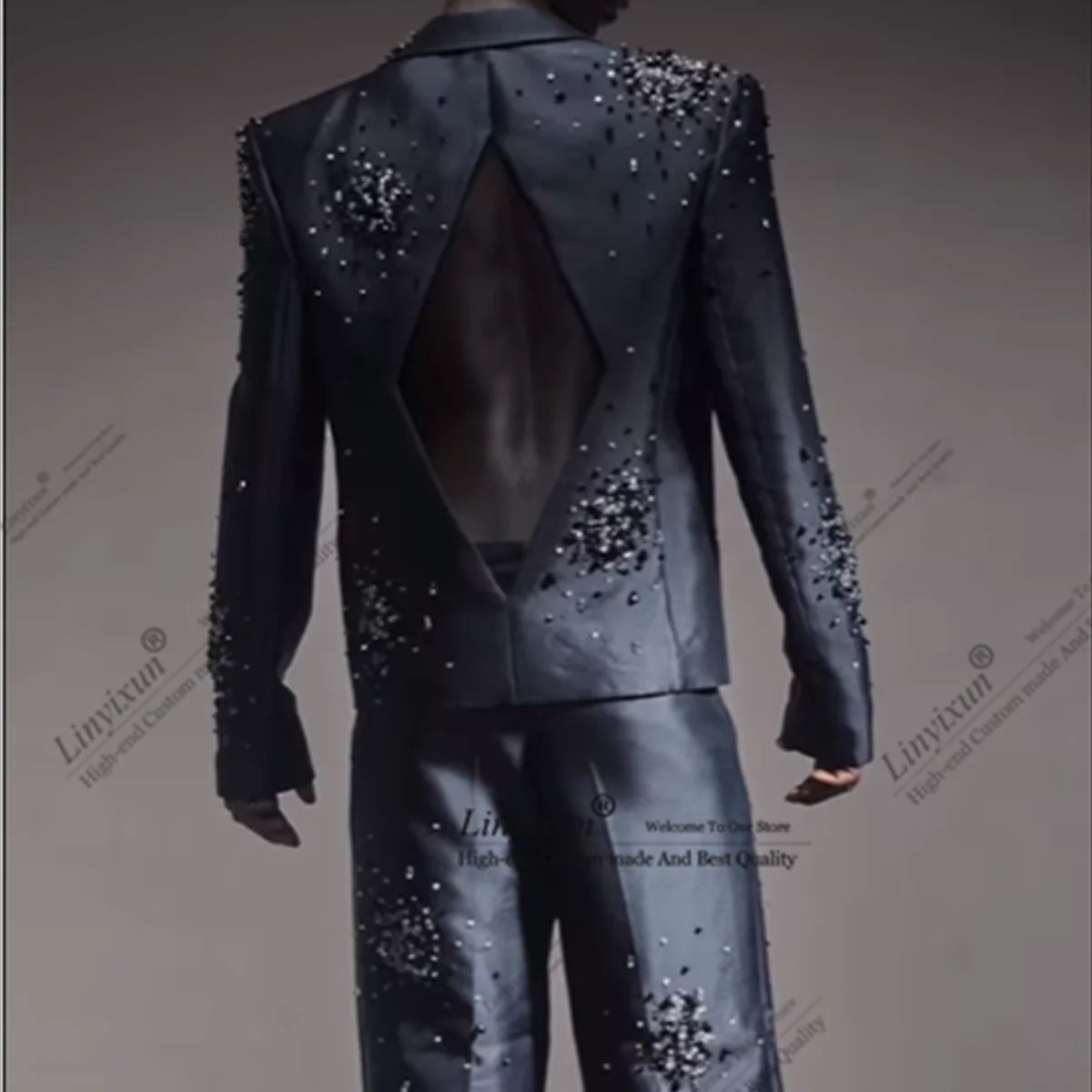 Mens Fashion Trajes - Shiny Design Version Stones Tuxedo Fashion