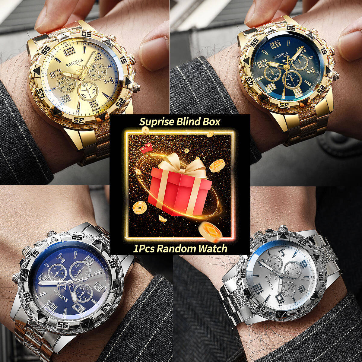 Mens Fashion Watch - 1PC Surprise Mystery Watch Blind Box-Men