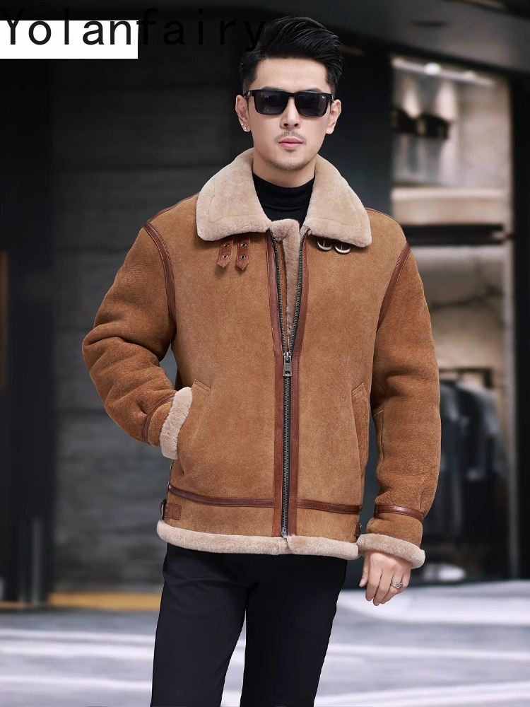 YOLANFAIRY High Quality Real S - Men'S Fashion Leather Jacket recension och pris