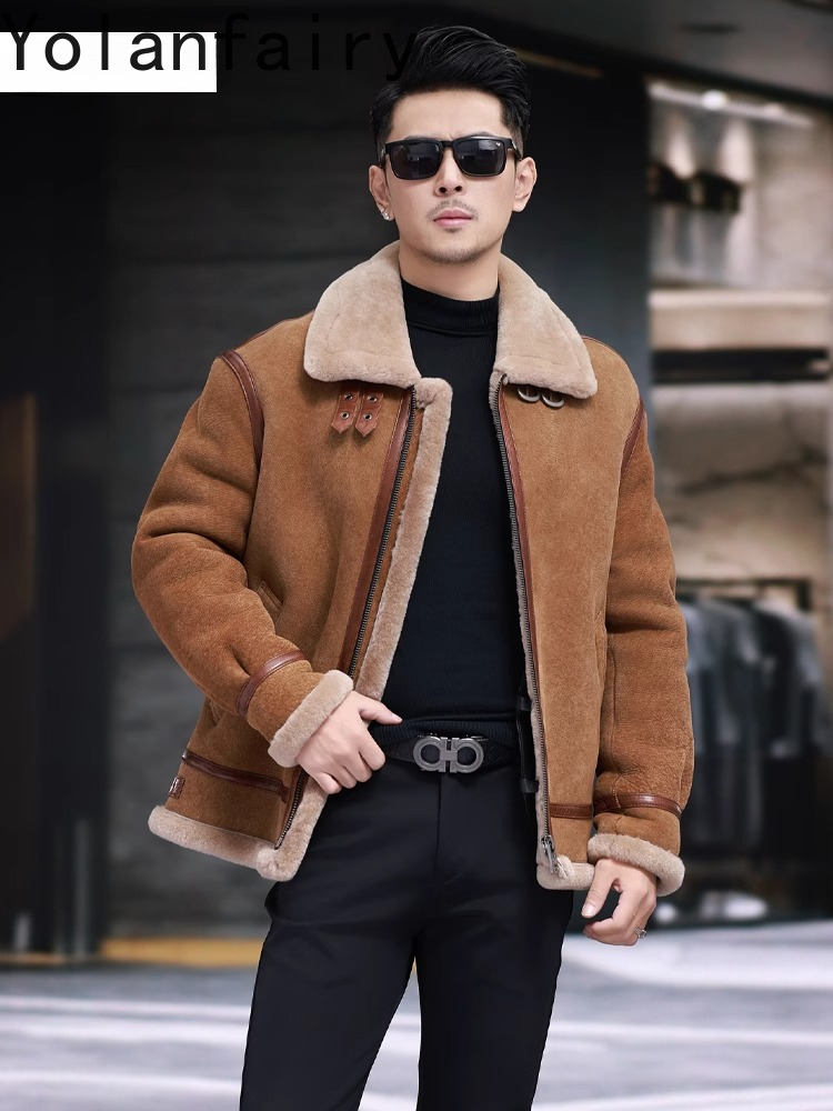 YOLANFAIRY High Quality Real S - Men'S Fashion Leather Jacket recension och pris