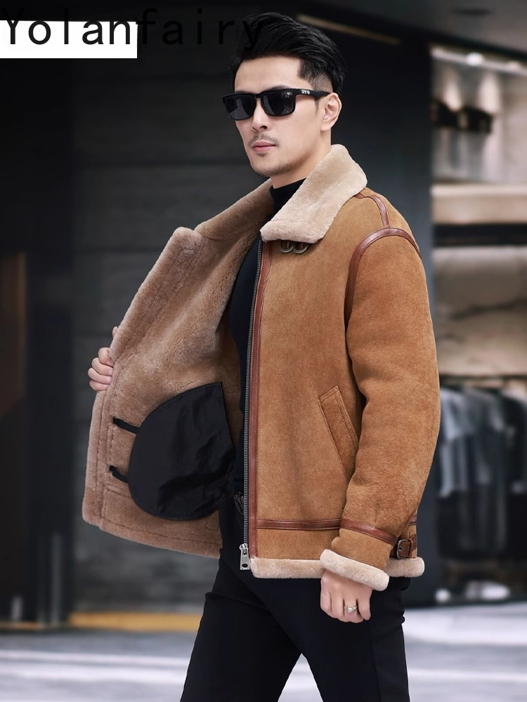 YOLANFAIRY High Quality Real S - Men'S Fashion Leather Jacket recension och pris