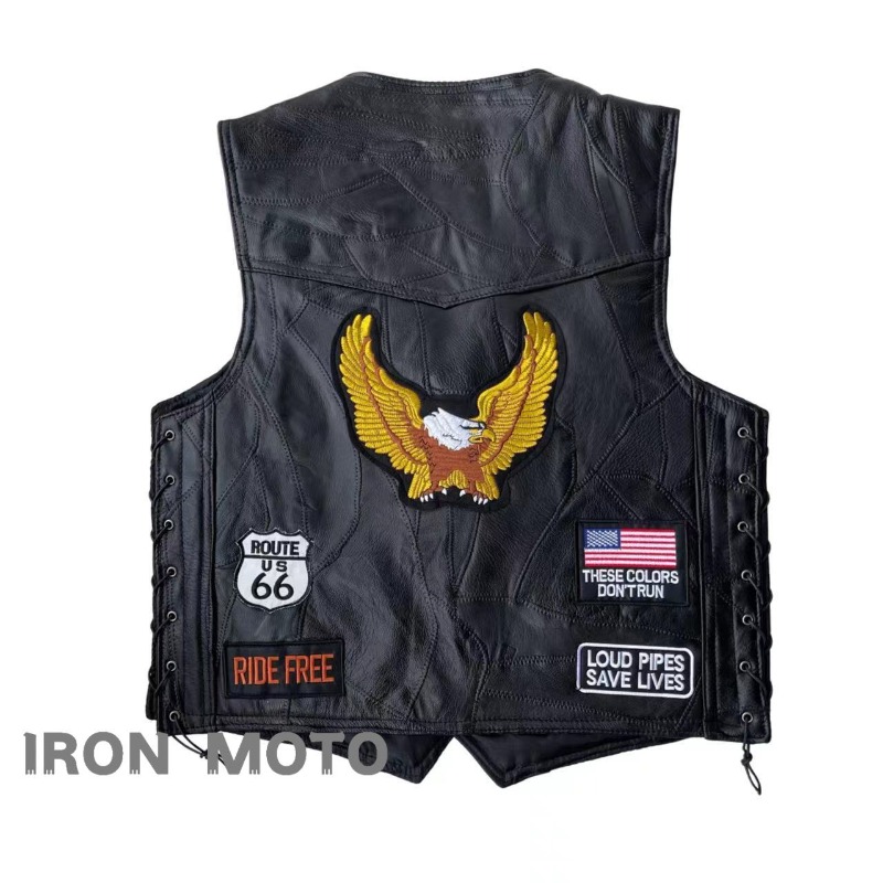 NEW Motorcycle Vests Men Cafe  - Men'S Fashion Leather Jacket recension och pris