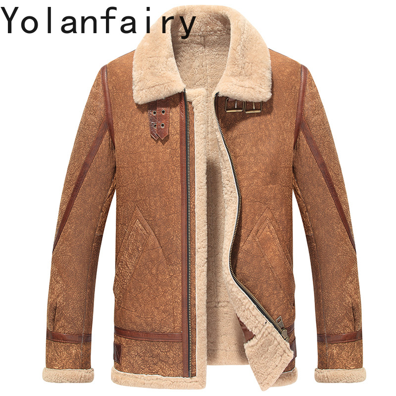 YOLANFAIRY Real Leather Jacket - Men'S Fashion Leather Jacket recension och pris