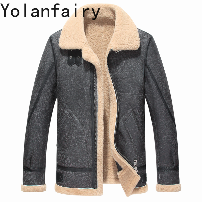 YOLANFAIRY Real Leather Jacket - Men'S Fashion Leather Jacket recension och pris