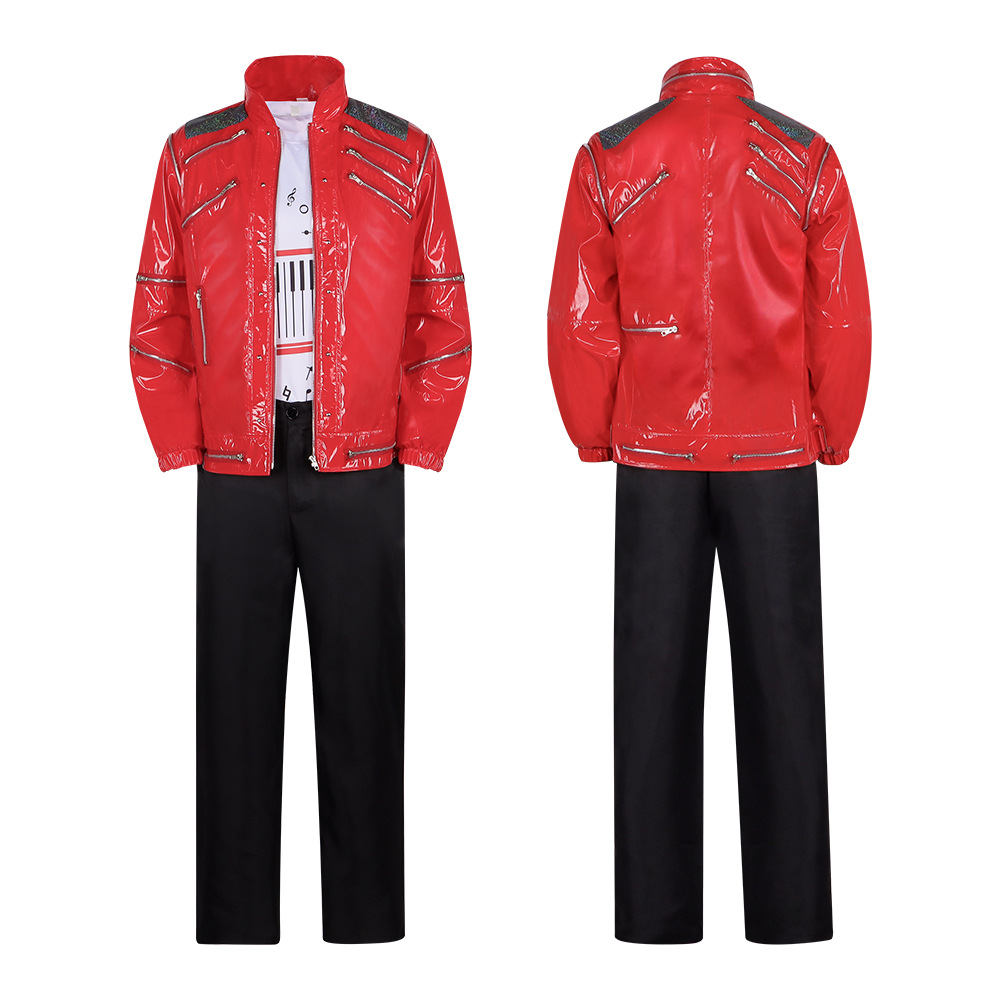 Men Red Leather Jacket Michael - Men'S Fashion Leather Jacket recension och pris