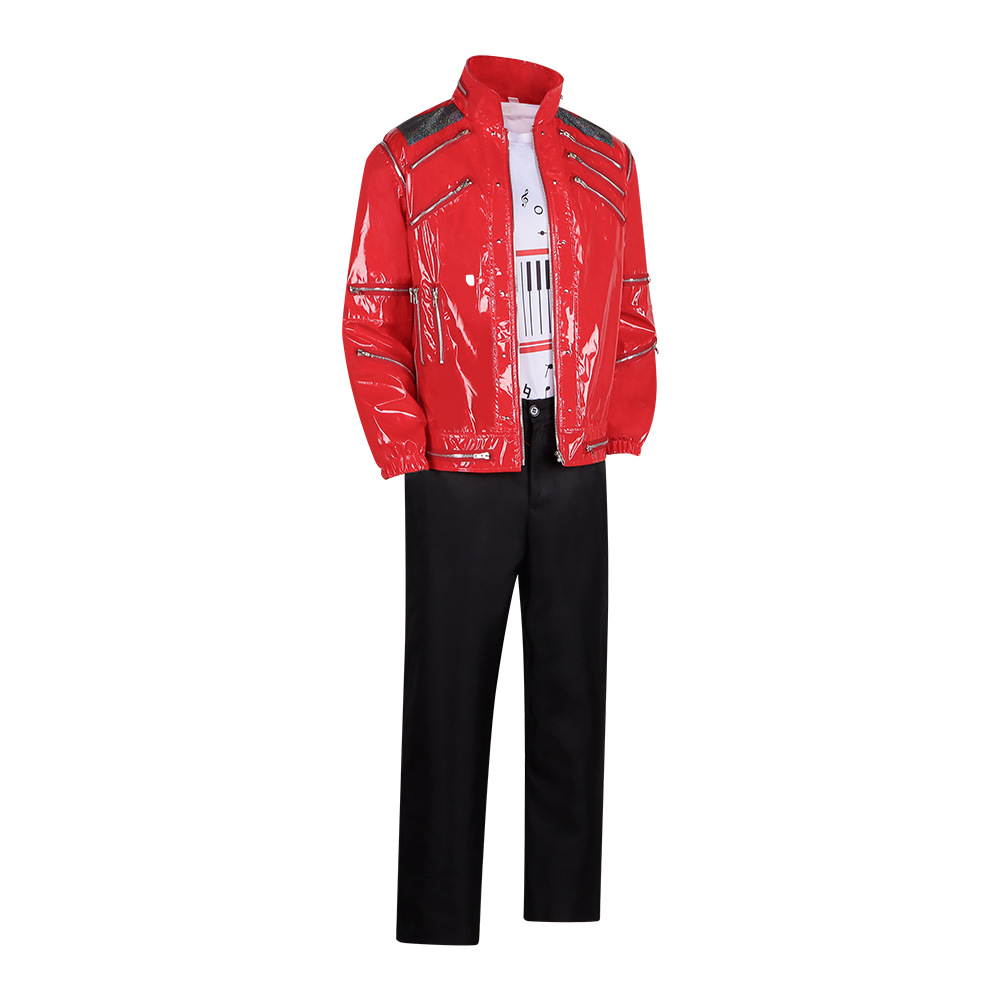 Men Red Leather Jacket Michael - Men'S Fashion Leather Jacket recension och pris