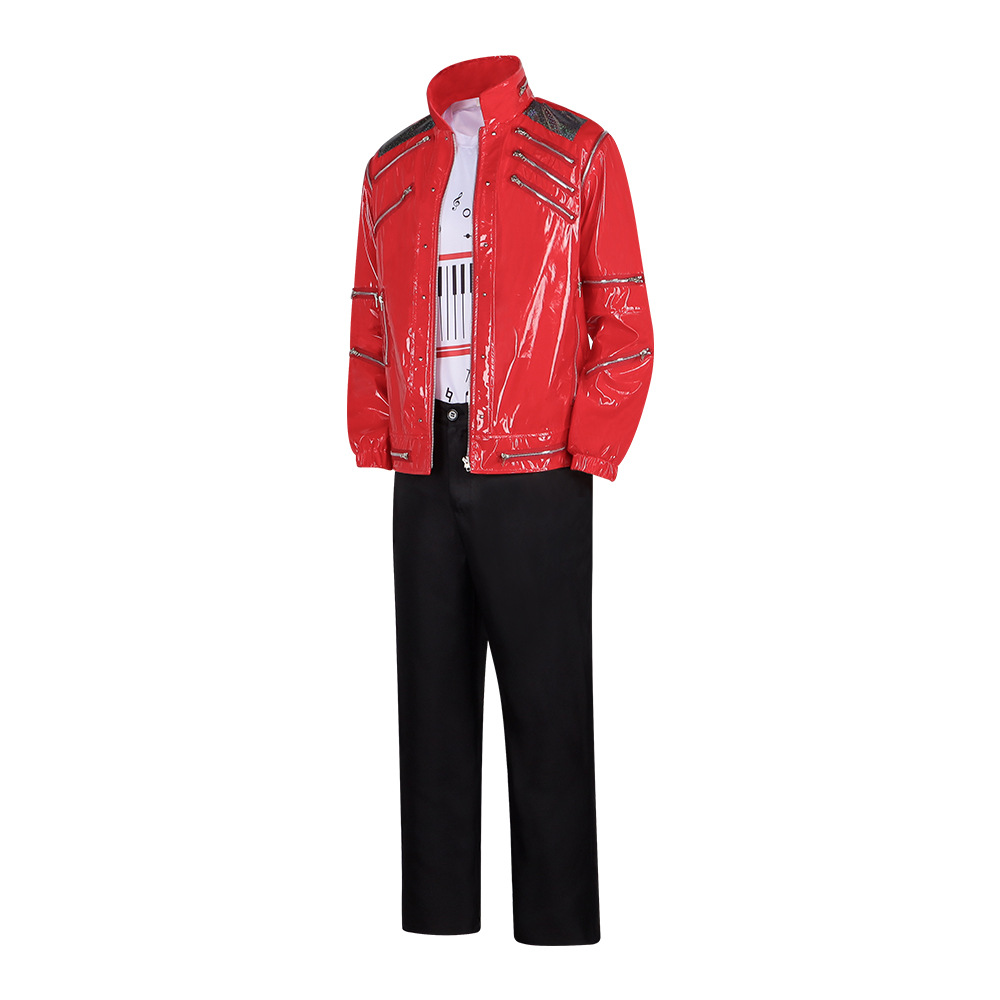 Men Red Leather Jacket Michael - Men'S Fashion Leather Jacket recension och pris