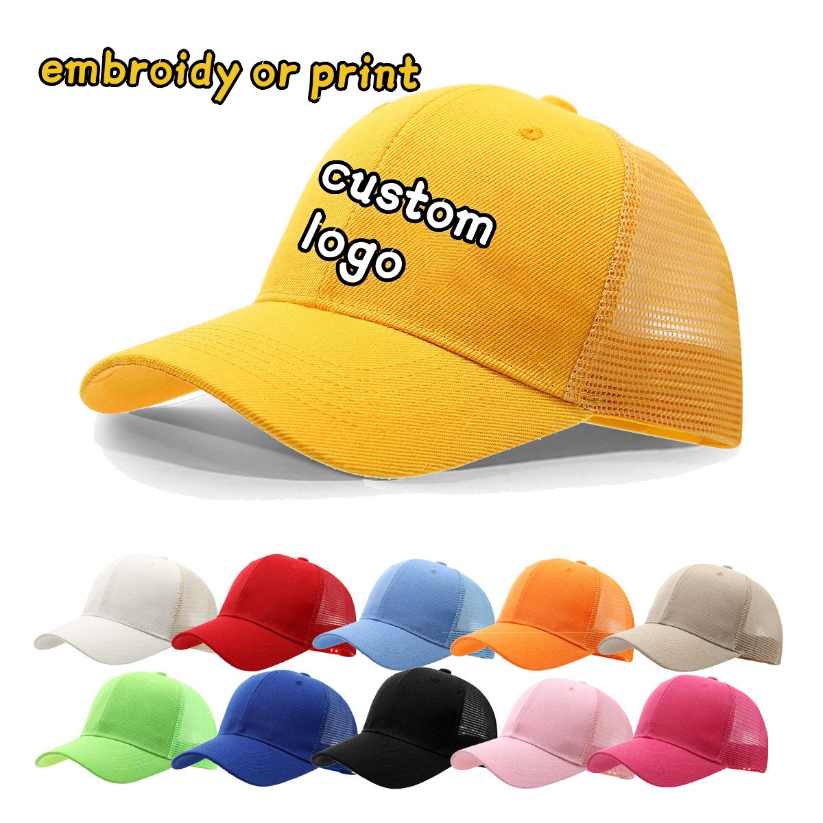 Custom Logo Cap Embroidery Pri - Trucker Hat Cap recension och pris