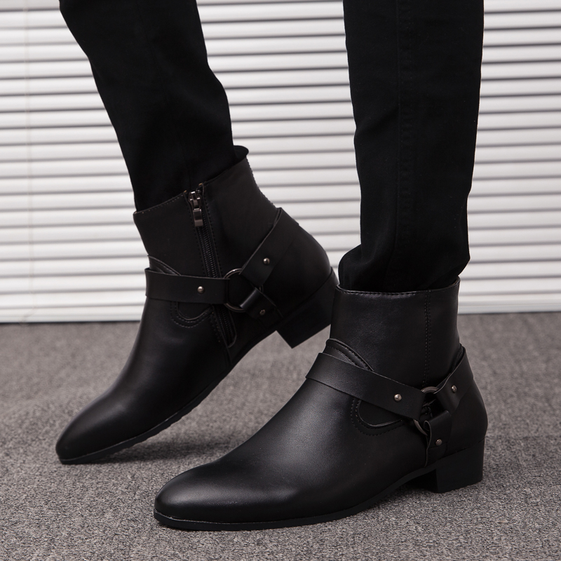 2026 New Ankle Boots PU Leathe - Mens Fashion Dress Shoes recension och pris