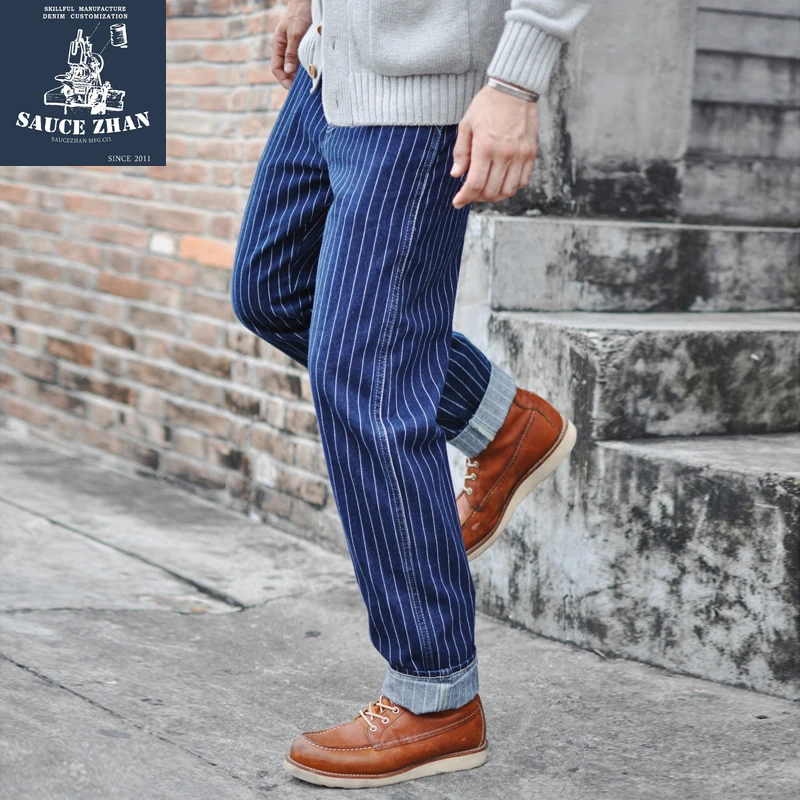 Saucezhan Striped Jeans Men Vi - Skinny Jeans Ripped recension och pris