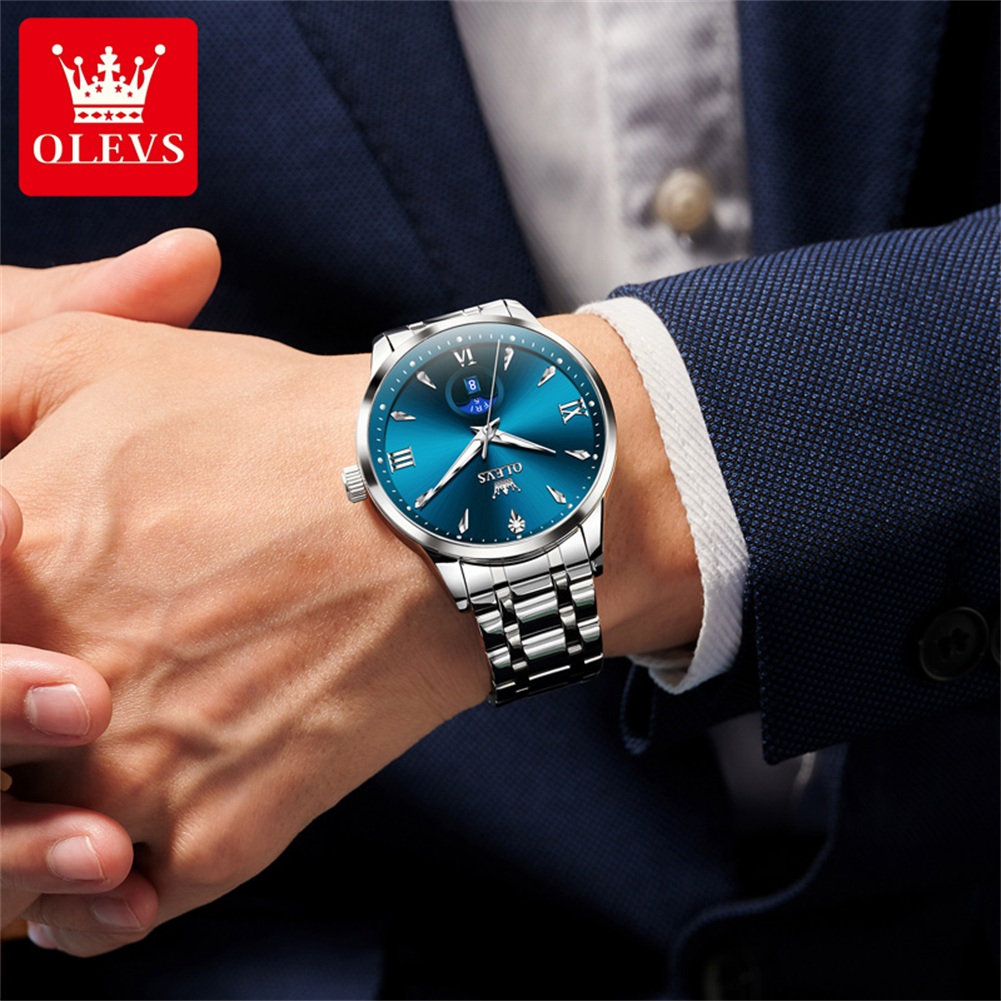 OLEVS Moon Phase men's watches - Mens Fashion Watch recension och pris