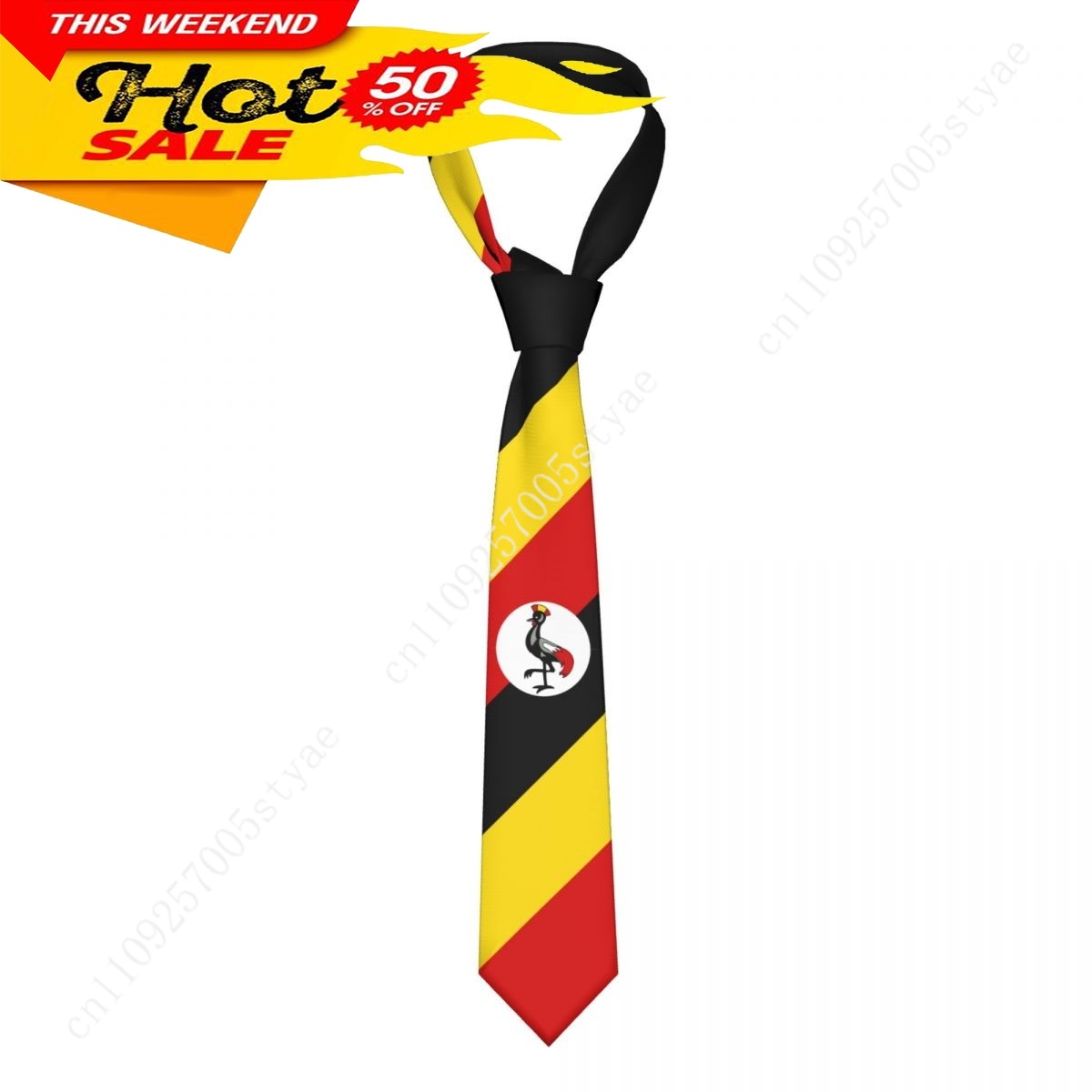 Uganda Flag Tie Emblem Necktie - Men Fashion Uganda recension och pris