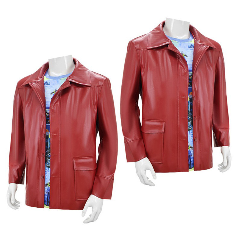 Men Red Leather Jacket Fight C - Men'S Fashion Leather Jacket recension och pris