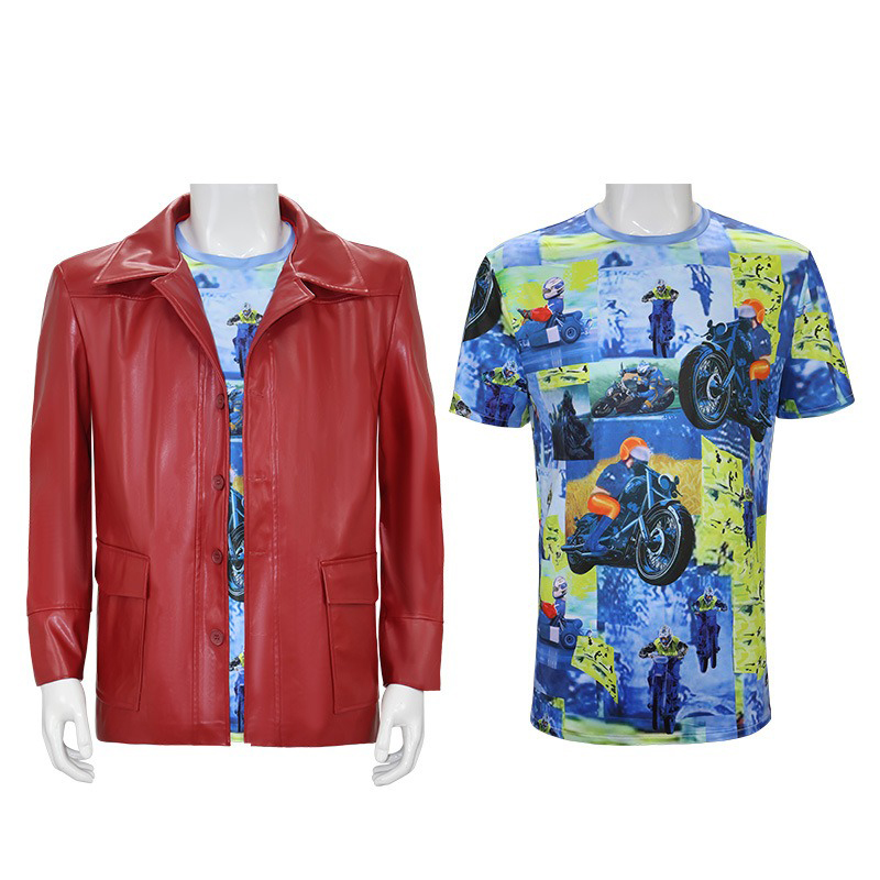 Men Red Leather Jacket Fight C - Men'S Fashion Leather Jacket recension och pris
