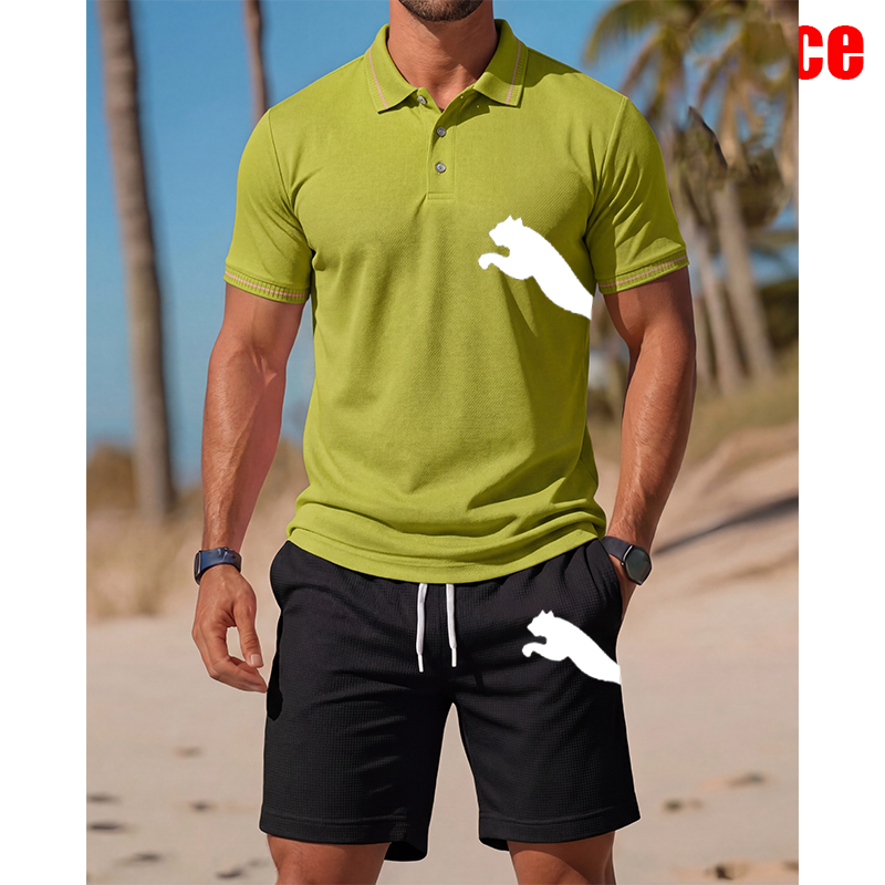 Men's Casual Short-Sleeved Pol - Men'S Fashion Polo Shirt recension och pris