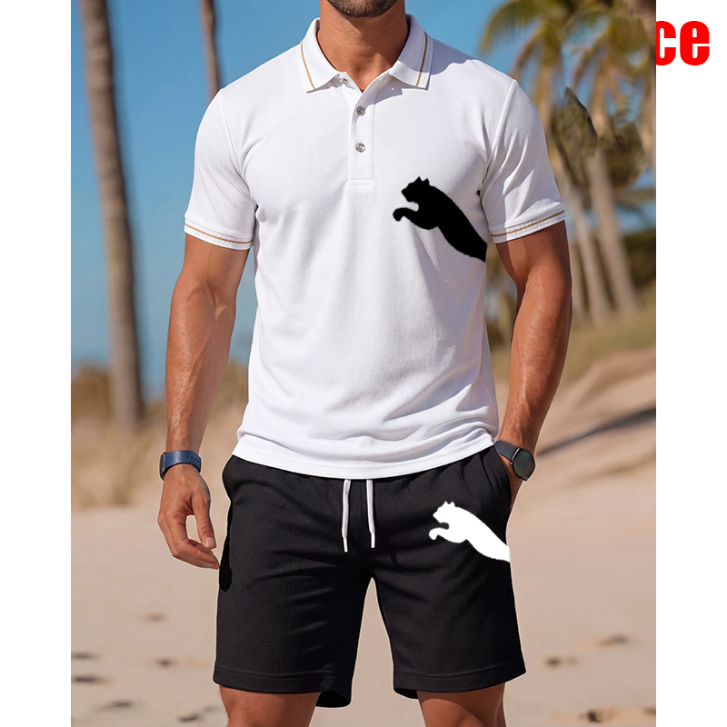 Men's Casual Short-Sleeved Pol - Men'S Fashion Polo Shirt recension och pris