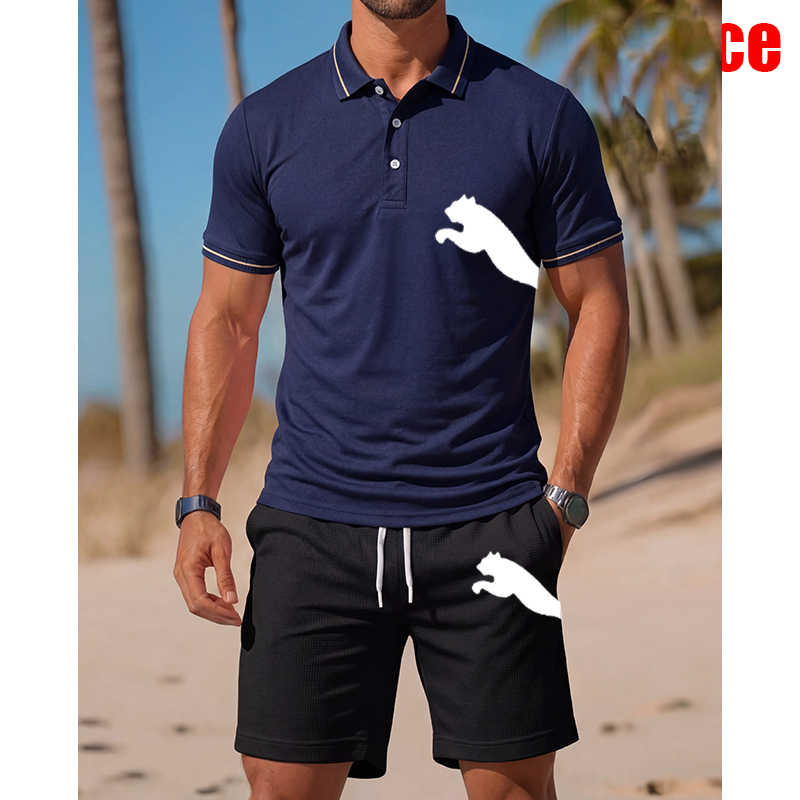 Men's Casual Short-Sleeved Pol - Men'S Fashion Polo Shirt recension och pris