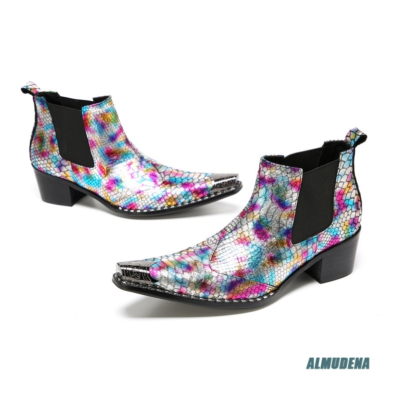 Multicolor Metallic Snake Prin - Mens Fashion Dress Shoes recension och pris
