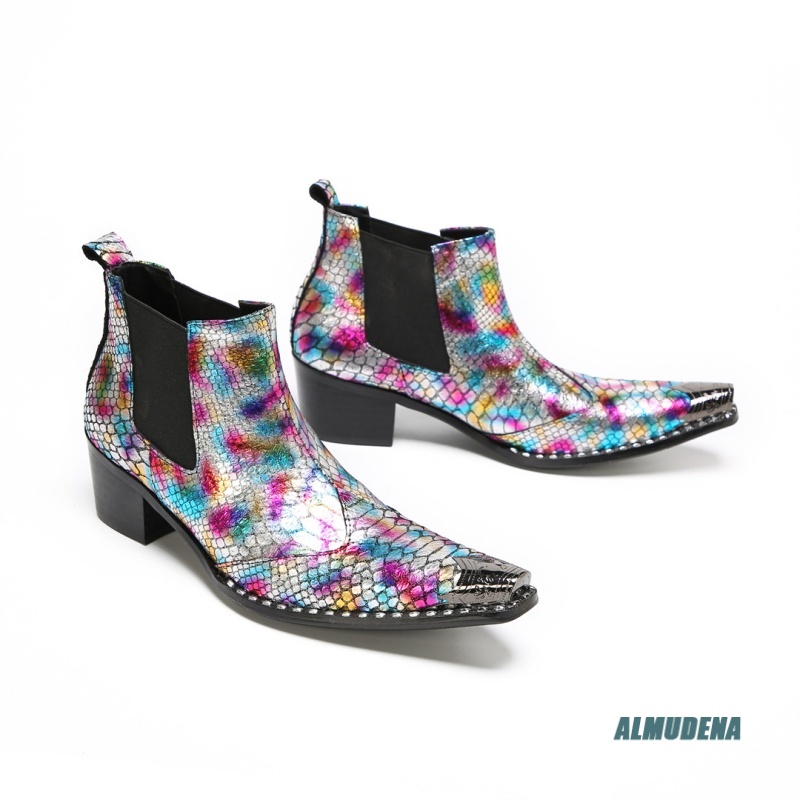 Multicolor Metallic Snake Prin - Mens Fashion Dress Shoes recension och pris