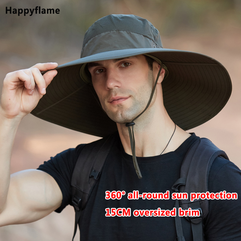 Hot Men's 15CM Big Wide Brim F - Mens Fashion Bucket Hat recension och pris
