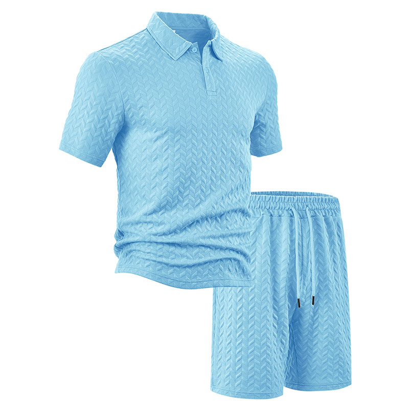 Men's summer lapel jacquard th - Men'S Fashion Polo Shirt recension och pris