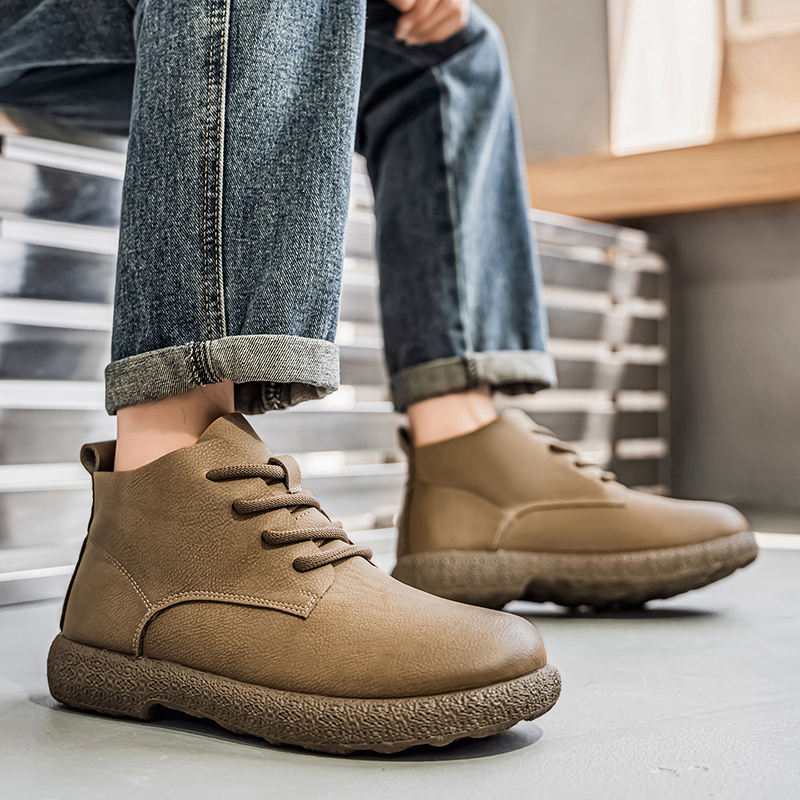 Men Ankle Boots Brown Short Bo - Fashion Men'S Boots recension och pris