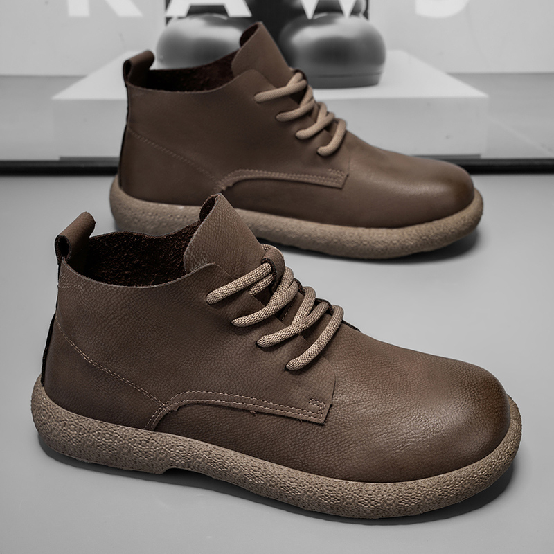 Men Ankle Boots Brown Short Bo - Fashion Men'S Boots recension och pris