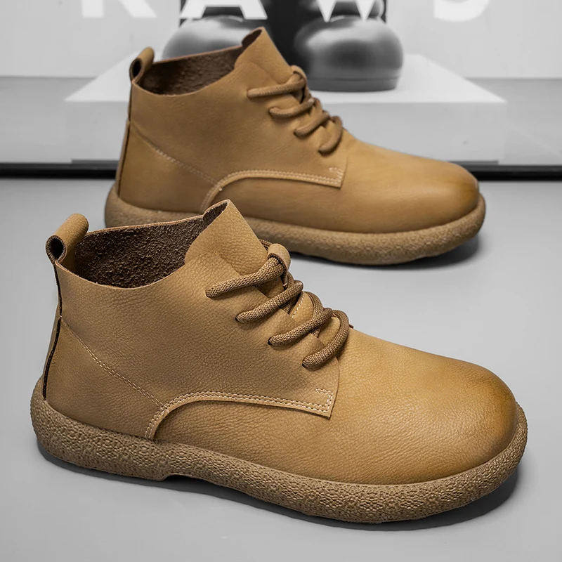 Men Ankle Boots Brown Short Bo - Fashion Men'S Boots recension och pris