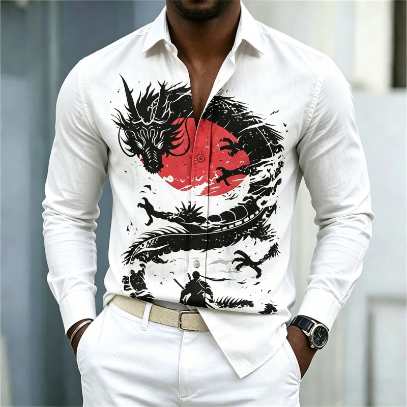 2026 New Men's Shirt White Bla - Men'S Fashion recension och pris