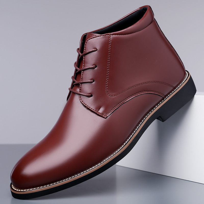 Men's high top leather boots,  - Mens Fashion Dress Shoes recension och pris