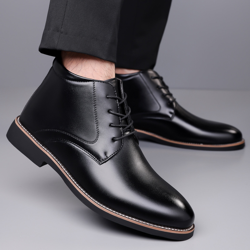 Men's high top leather boots,  - Mens Fashion Dress Shoes recension och pris