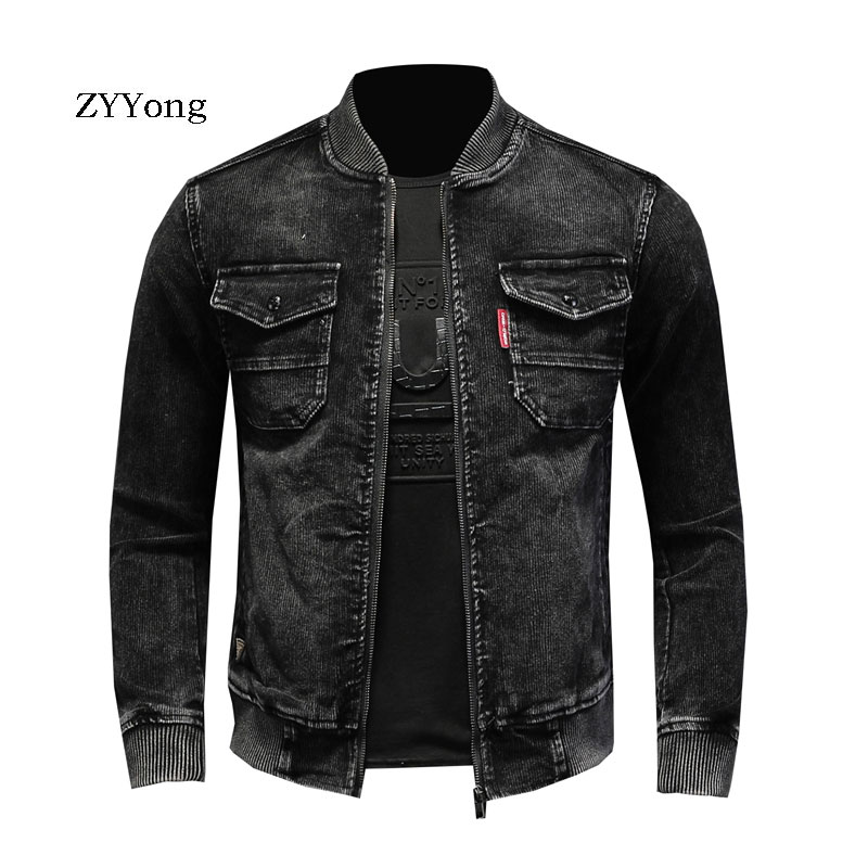 Stand Collar Bomber Pilot Blac - Corduroy Jacket Men recension och pris