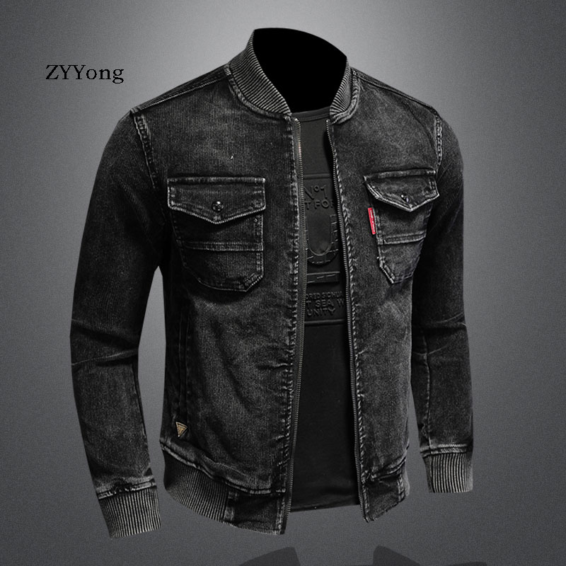 Stand Collar Bomber Pilot Blac - Corduroy Jacket Men recension och pris