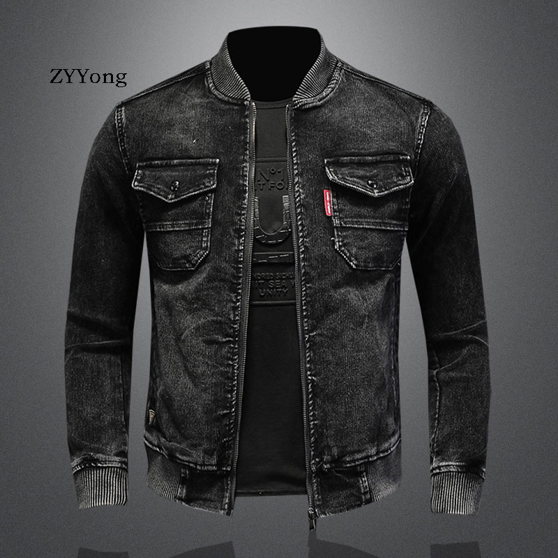 Stand Collar Bomber Pilot Blac - Corduroy Jacket Men recension och pris