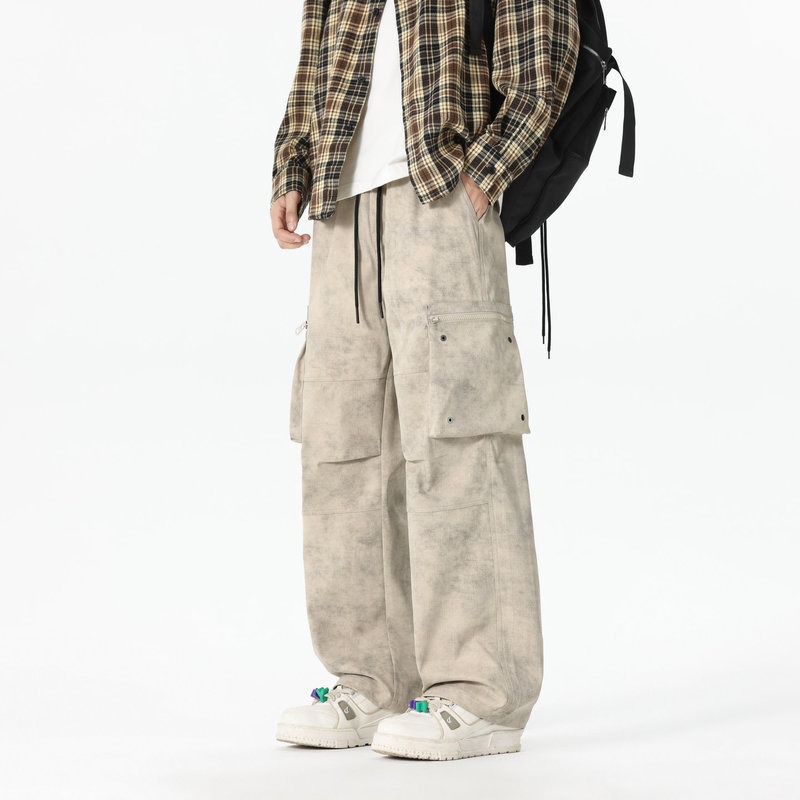 Men's Elastic High-waist Pocke - Mens Fashion Cargo Pants recension och pris