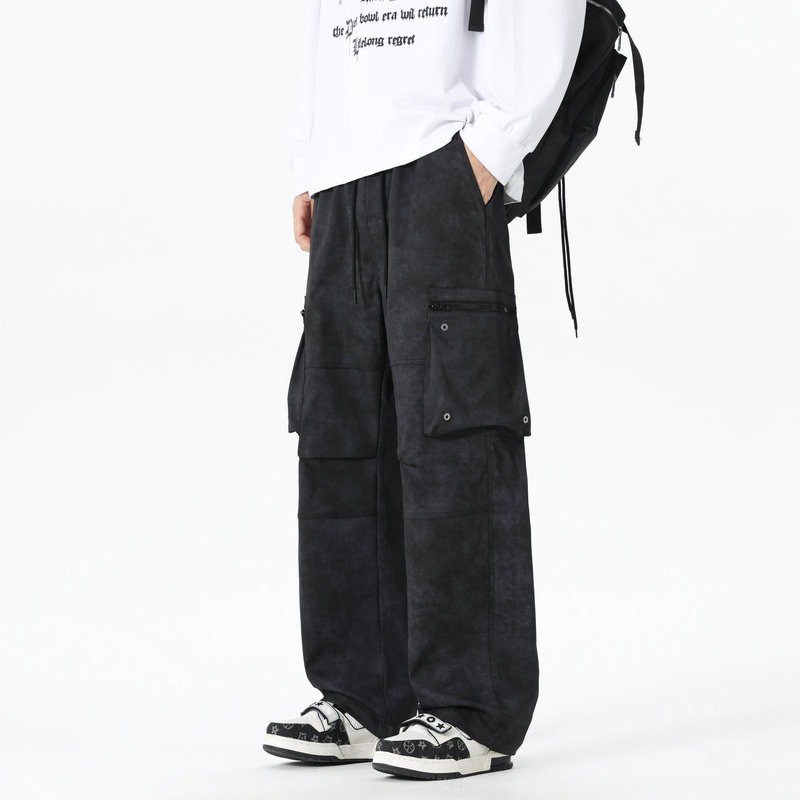 Men's Elastic High-waist Pocke - Mens Fashion Cargo Pants recension och pris