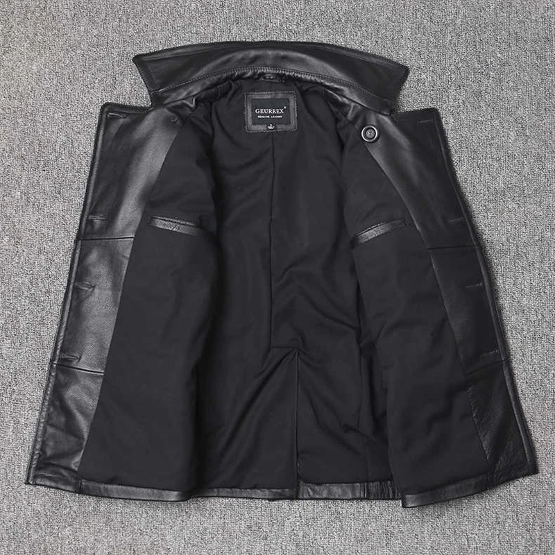 Genuine Leather Jacket Men's T - Men'S Fashion Leather Jacket recension och pris