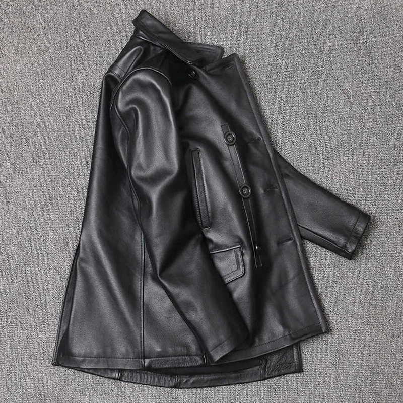 Genuine Leather Jacket Men's T - Men'S Fashion Leather Jacket recension och pris