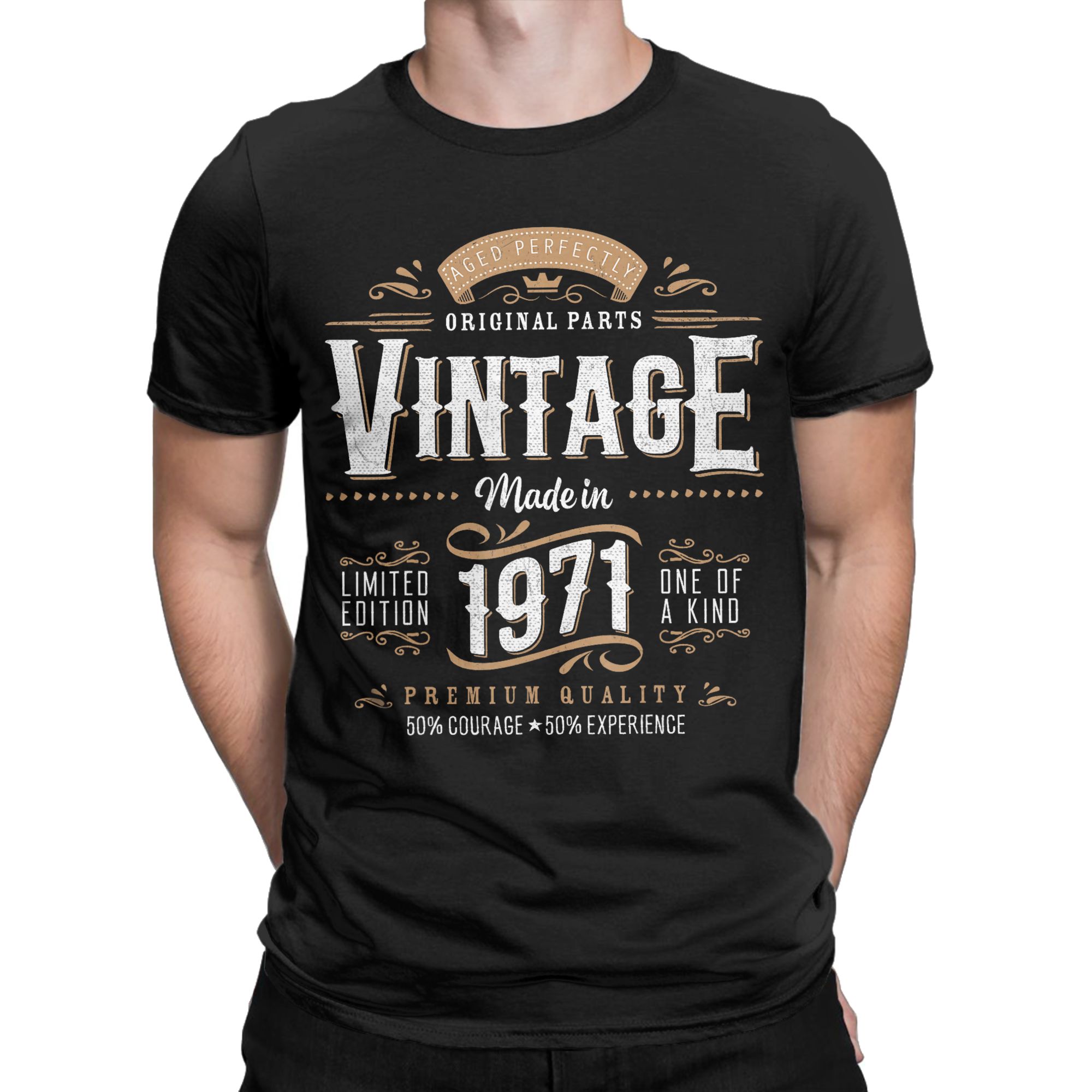 Men Women's Vintage 1971 Label - Men'S Fashion Labels recension och pris