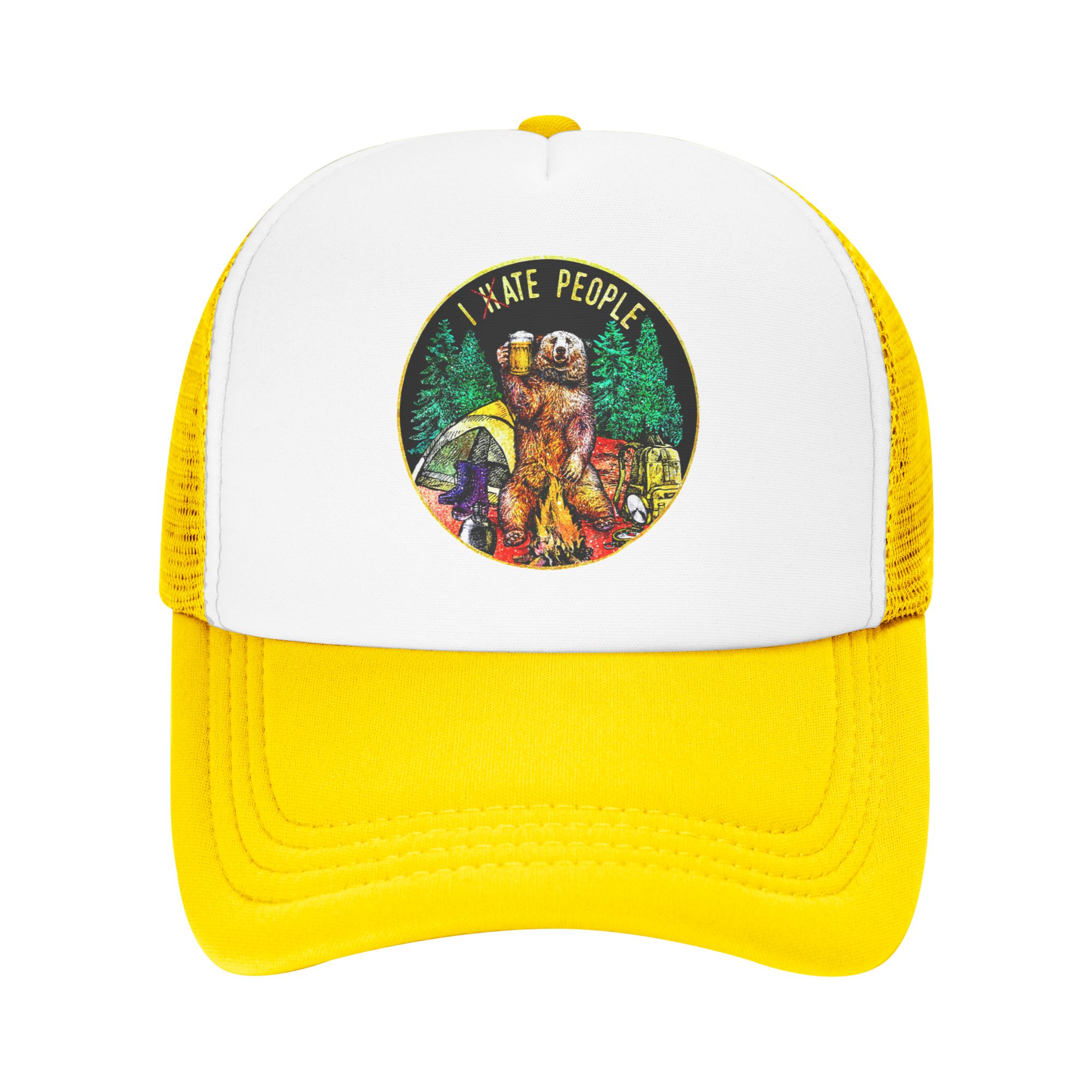 I Hate People Bear Camping Bas - Trucker Hat Cap recension och pris