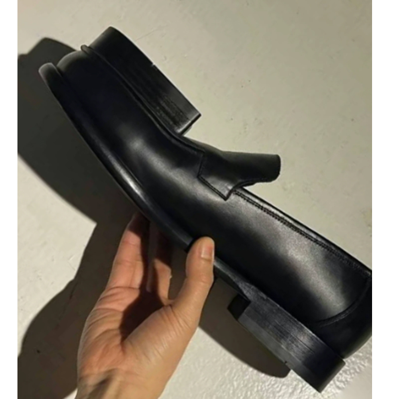 Men's Black Round Toe Loafers  - Mens Fashion Dress Shoes recension och pris