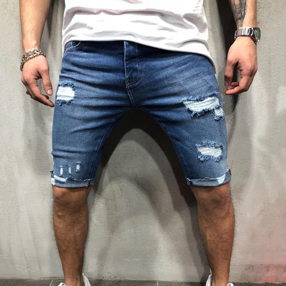 Men Short Jeans Denim Tight Sh - Skinny Jeans Ripped recension och pris